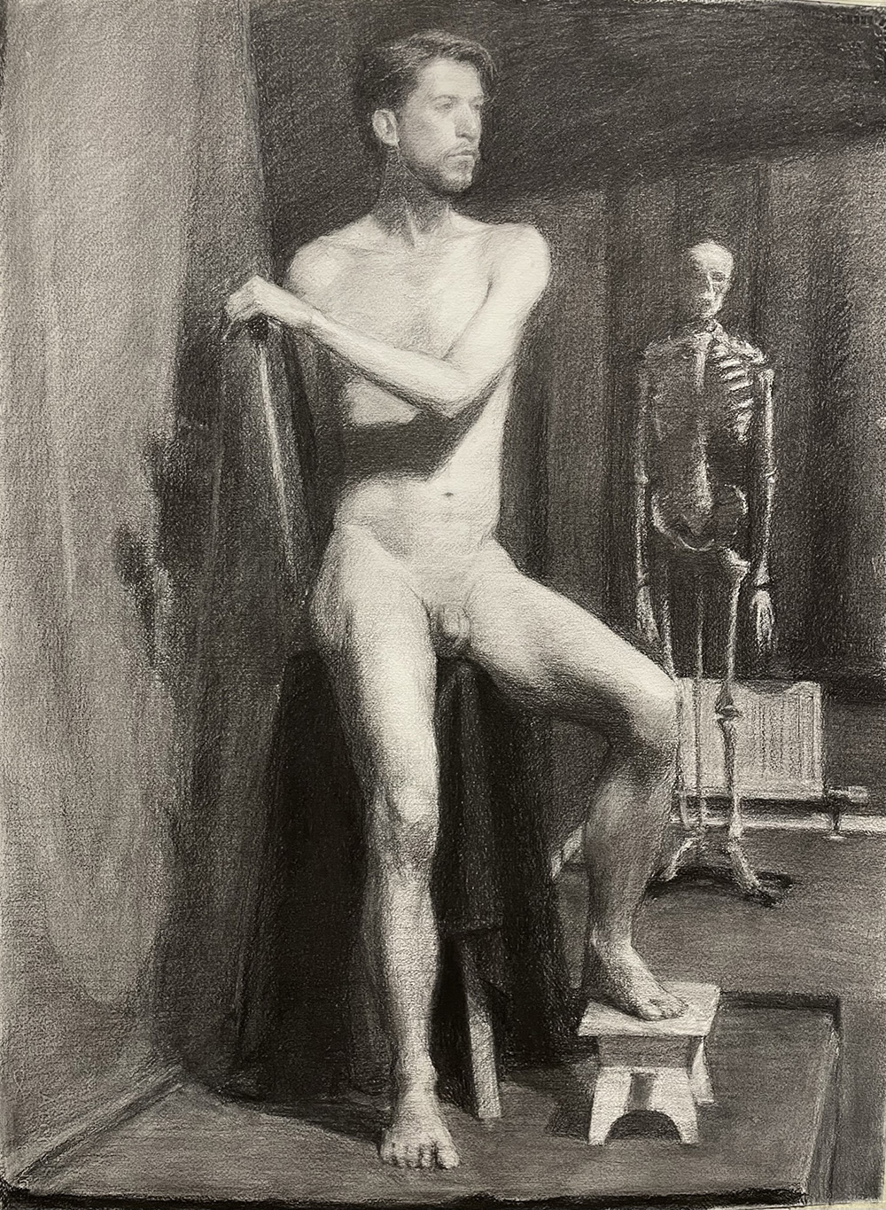 Drawing of a male nude
