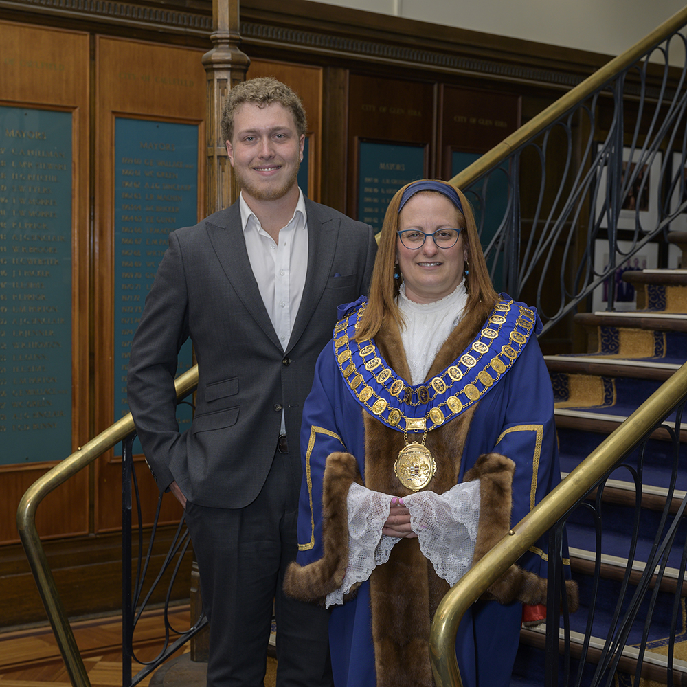 Councillor Luca Ragni (Deputy Mayor) and Councillor Simone Zmood (Mayor)