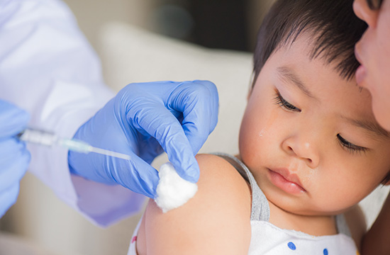 Child getting a immunisation