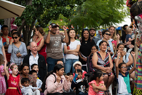 People at a community event