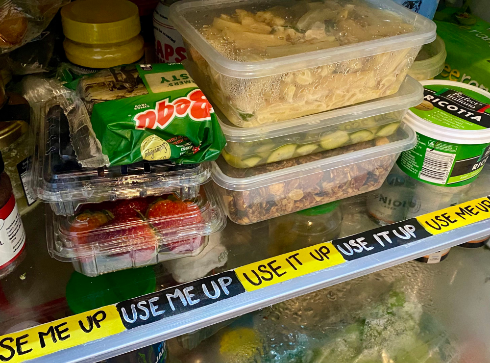 Making a 'use me up' zone in the fridge will help to reduce food waste. Source: Ozharvest