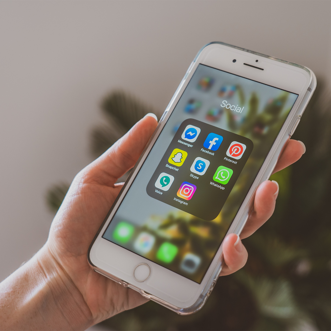 Phone with social media apps