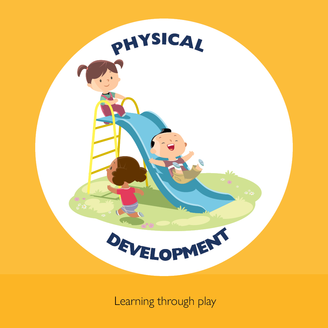 Children on a slide - physical development