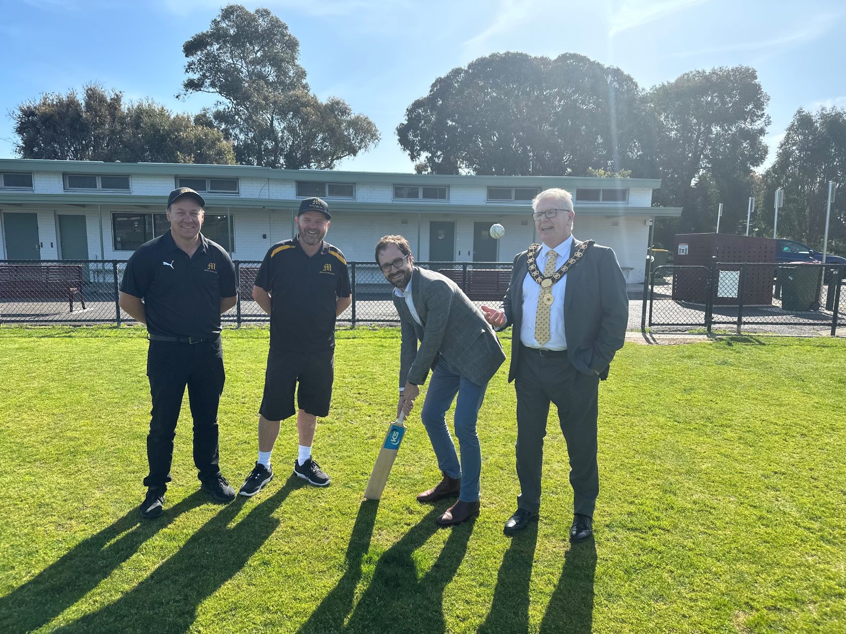 Ryan Fishlock, Ross Henderson, Nick Staikos MP and Mayor Cr Jim Magee 