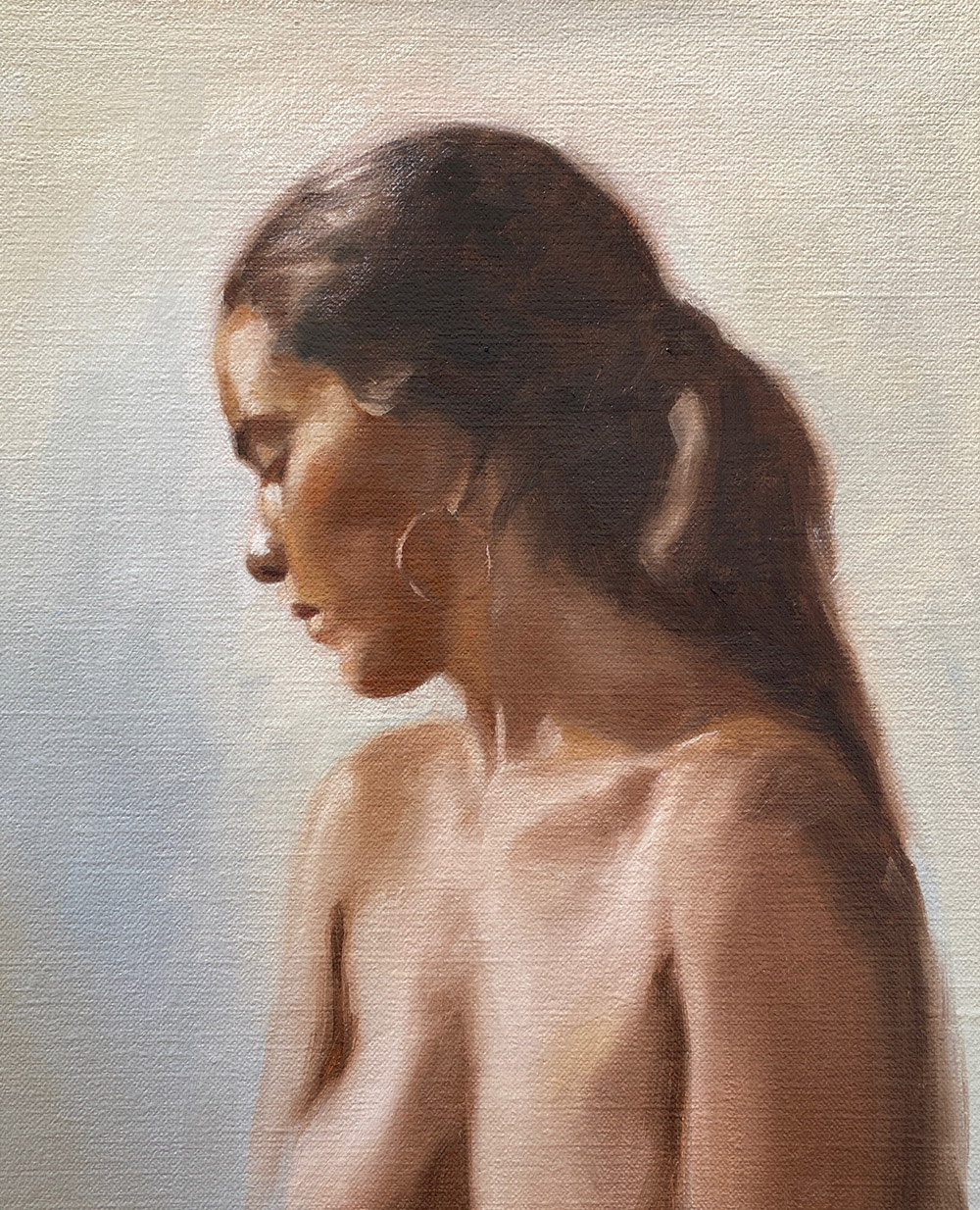 Maria Radun | Secrets  | Oil on linen | 28 x 35cm