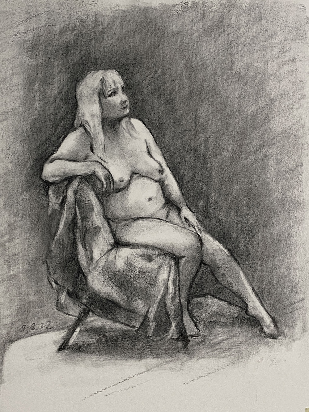 Drawing of a life figure