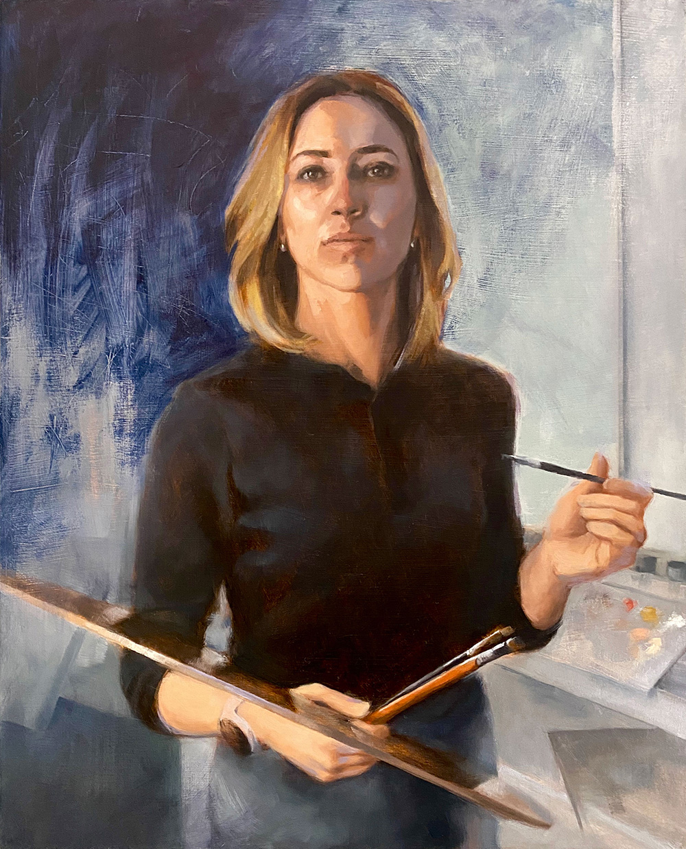 Painting of a woman artist