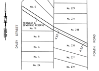 Plan drainage and sewerage reserve adjoining 233 and 235 Poath Road, Murrumbeena