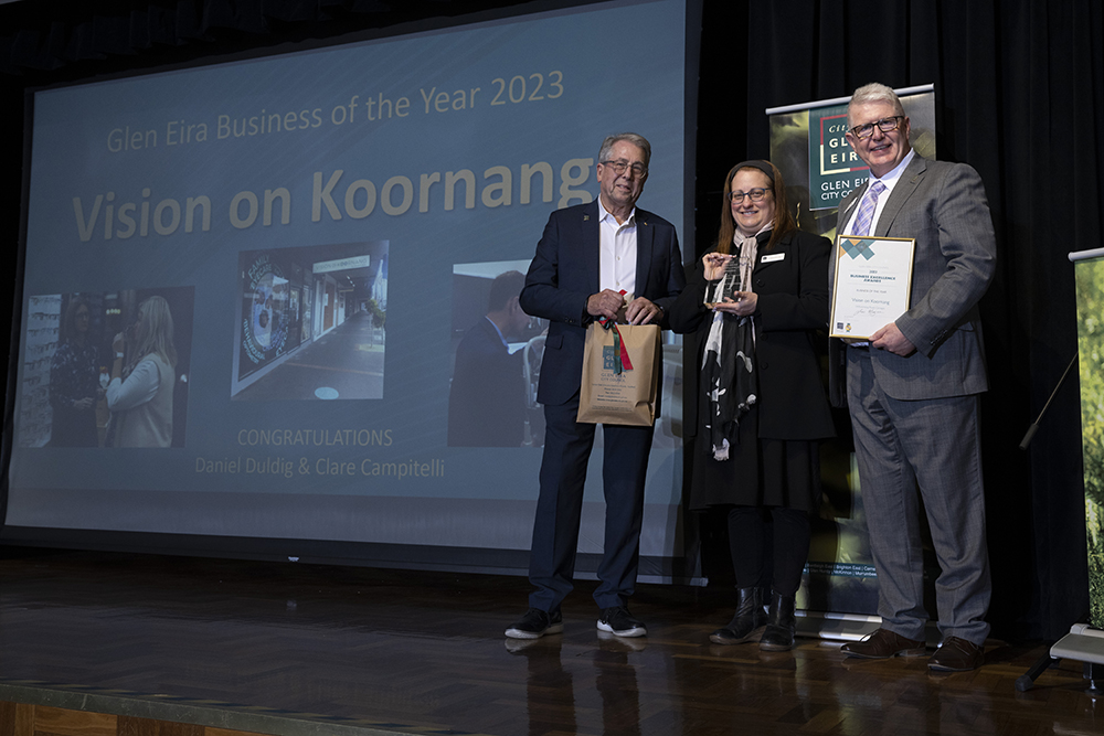 Glen Eira Business of the Year: Accepted on behalf of Vision on Koornang