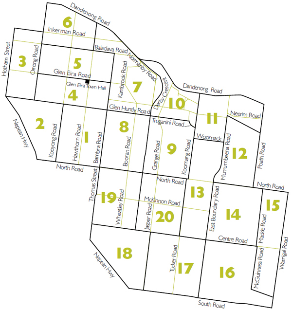 Street sweeping area map