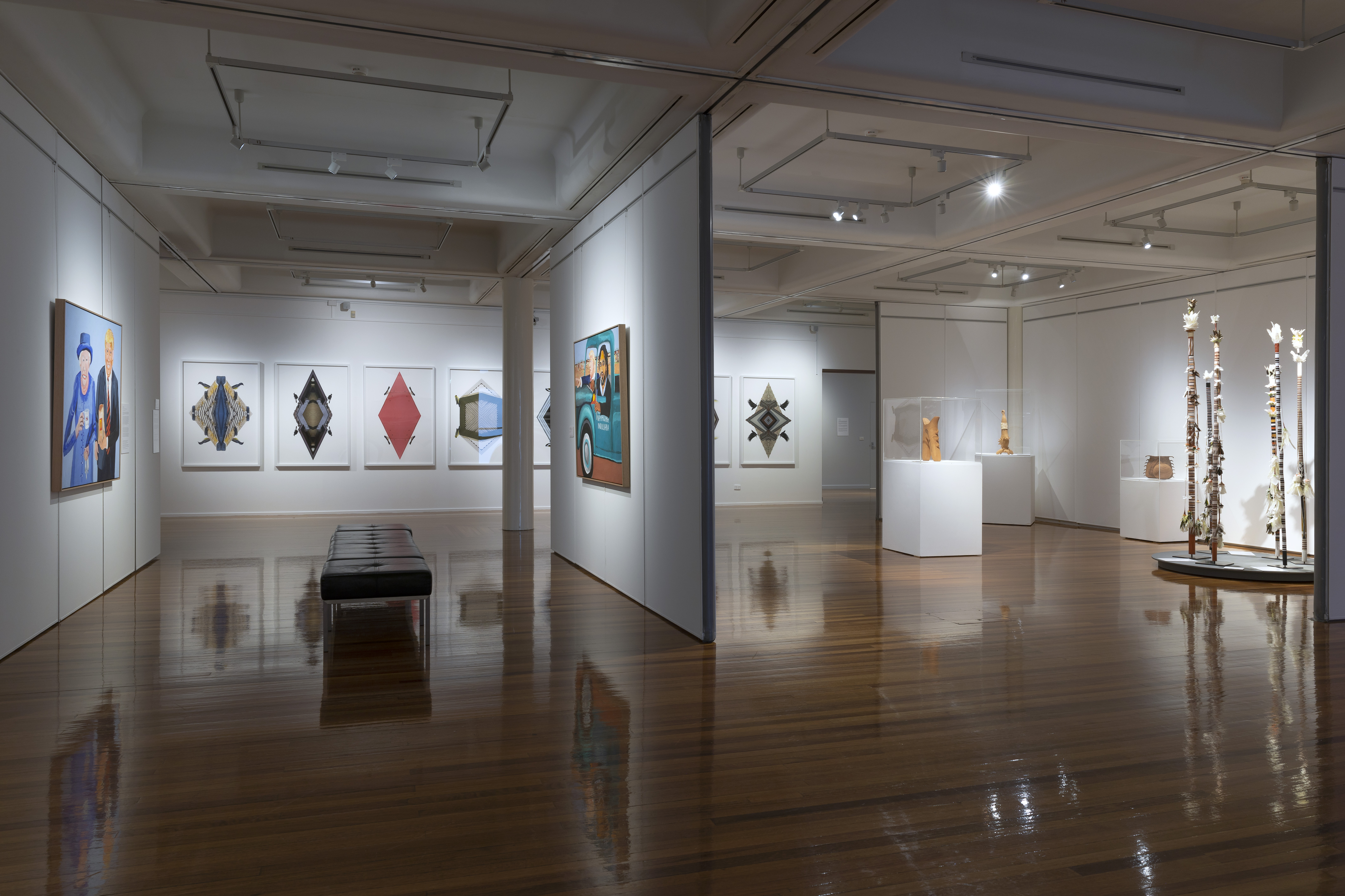 Celebrating Culture: Contemporary Indigenous Art exhibition installation view, Glen Eira City Council Gallery, 2 May – 28 July 2019.