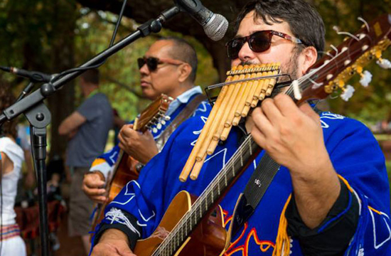 People playing Indian instruments