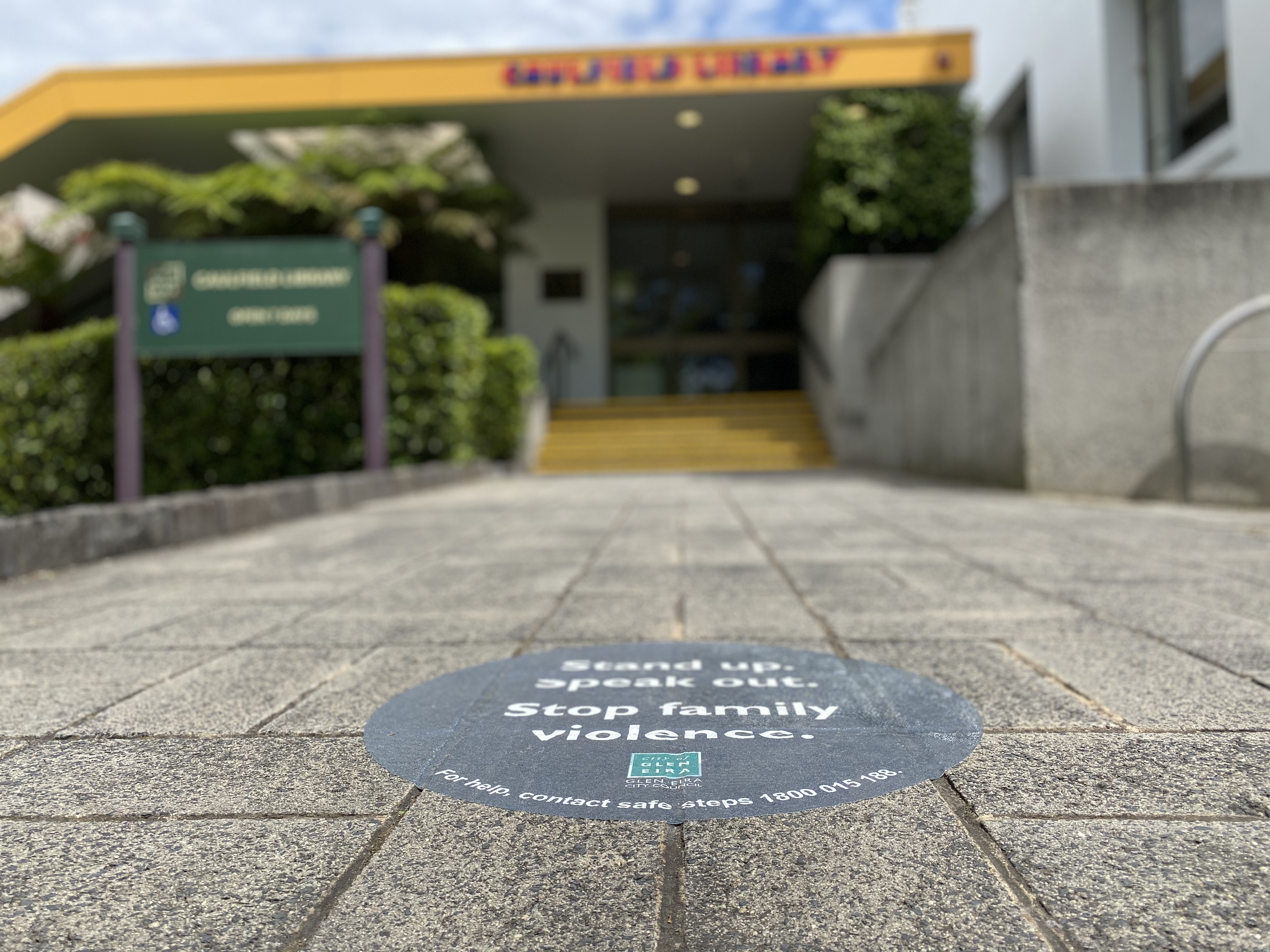 16 Days of Activism Against Gender-Based Violence footpath sticker campaign