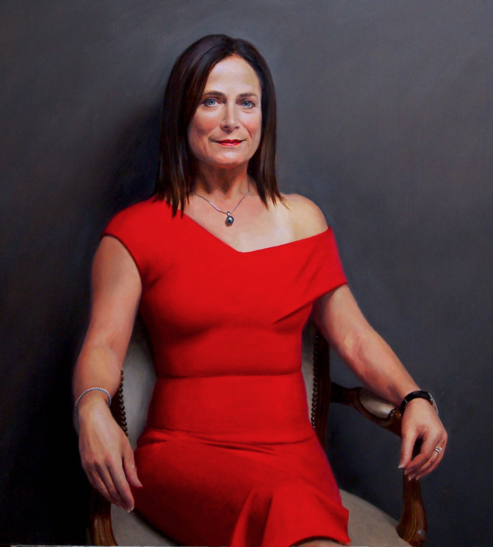 Tsering Hannaford | Portrait of Katie Sarah | Oil on board | 95x90cm