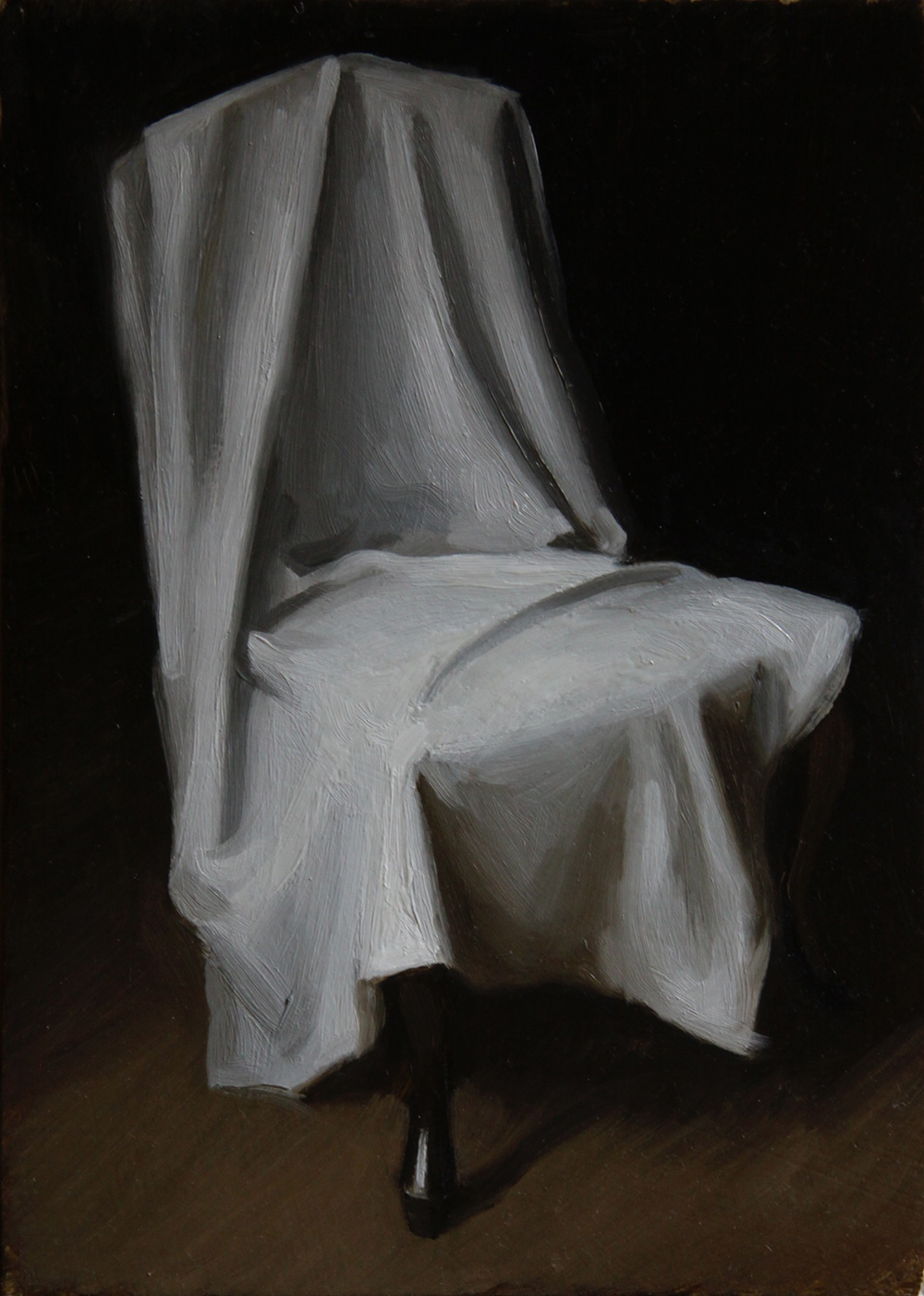 A draped chair