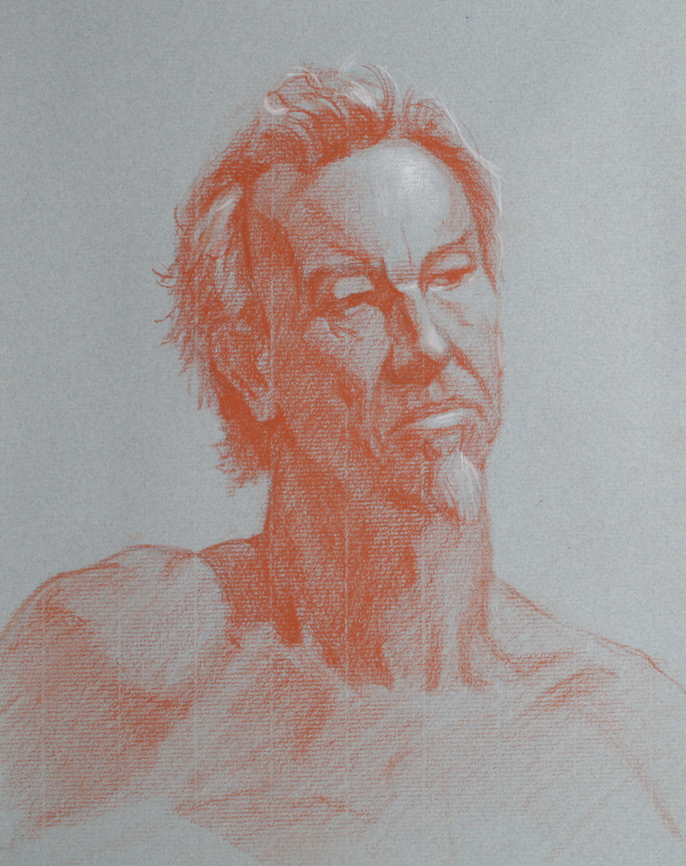 Sketch of Tony McWilliam, Stone Carver