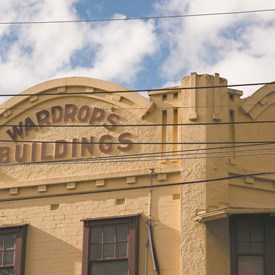 Wardrop's Buildings heritage listed brick and stucco facade