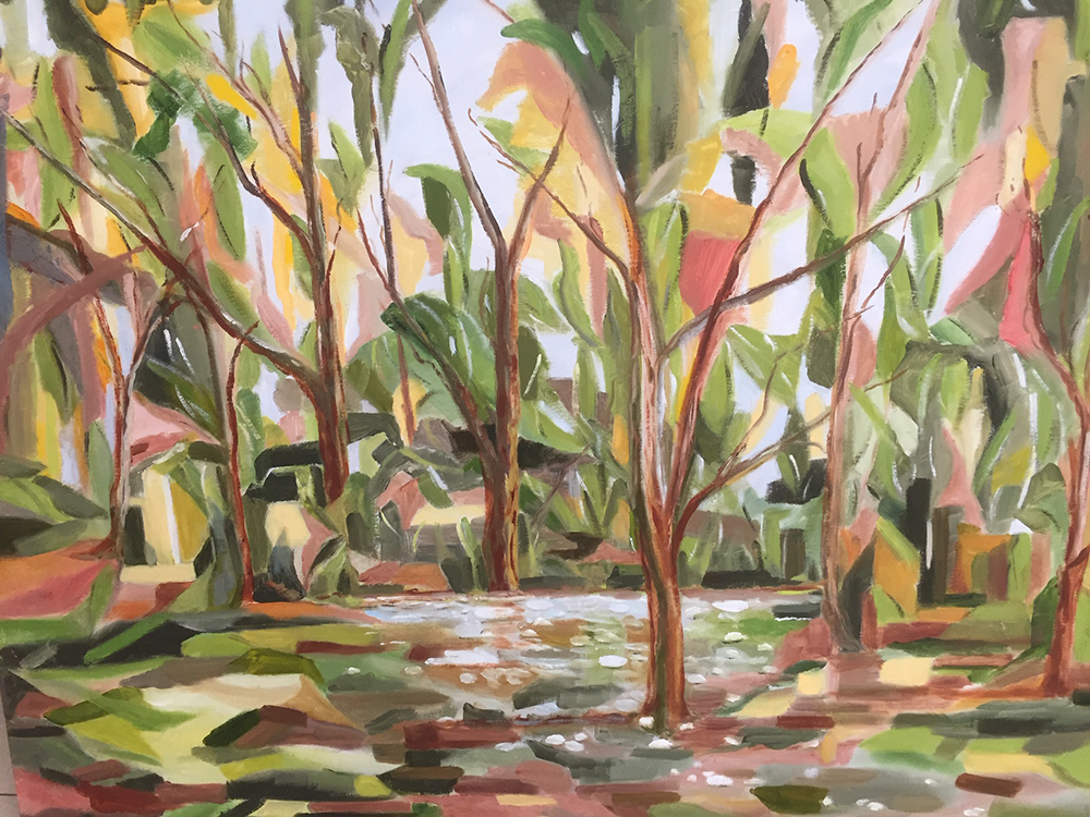 Art work: painting oil on canvas Billabong