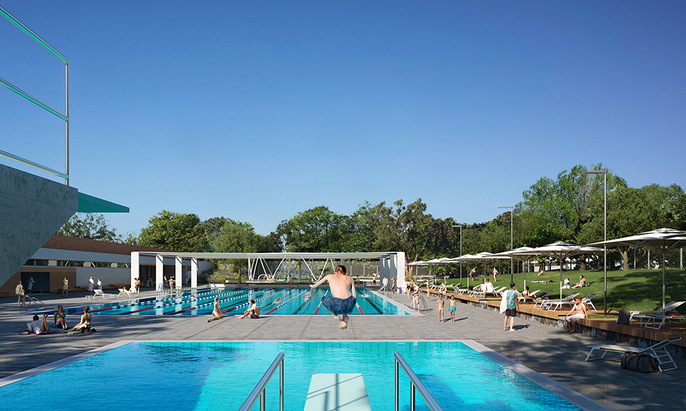 Artist’s concept of the redeveloped Carnegie Memorial Swimming Pool
