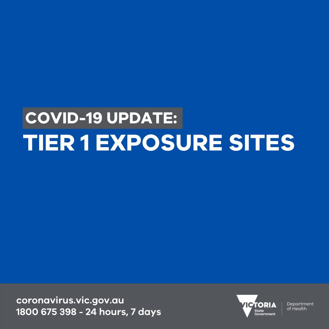 COVID-19 Update: Tier 1 Exposure Sites