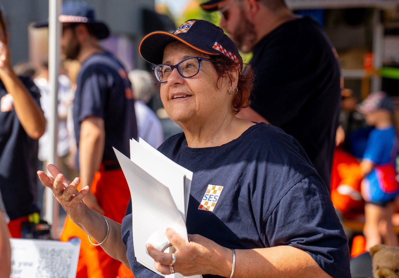 Woman holding paper