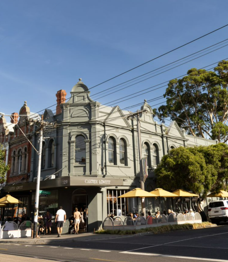 corner building and road