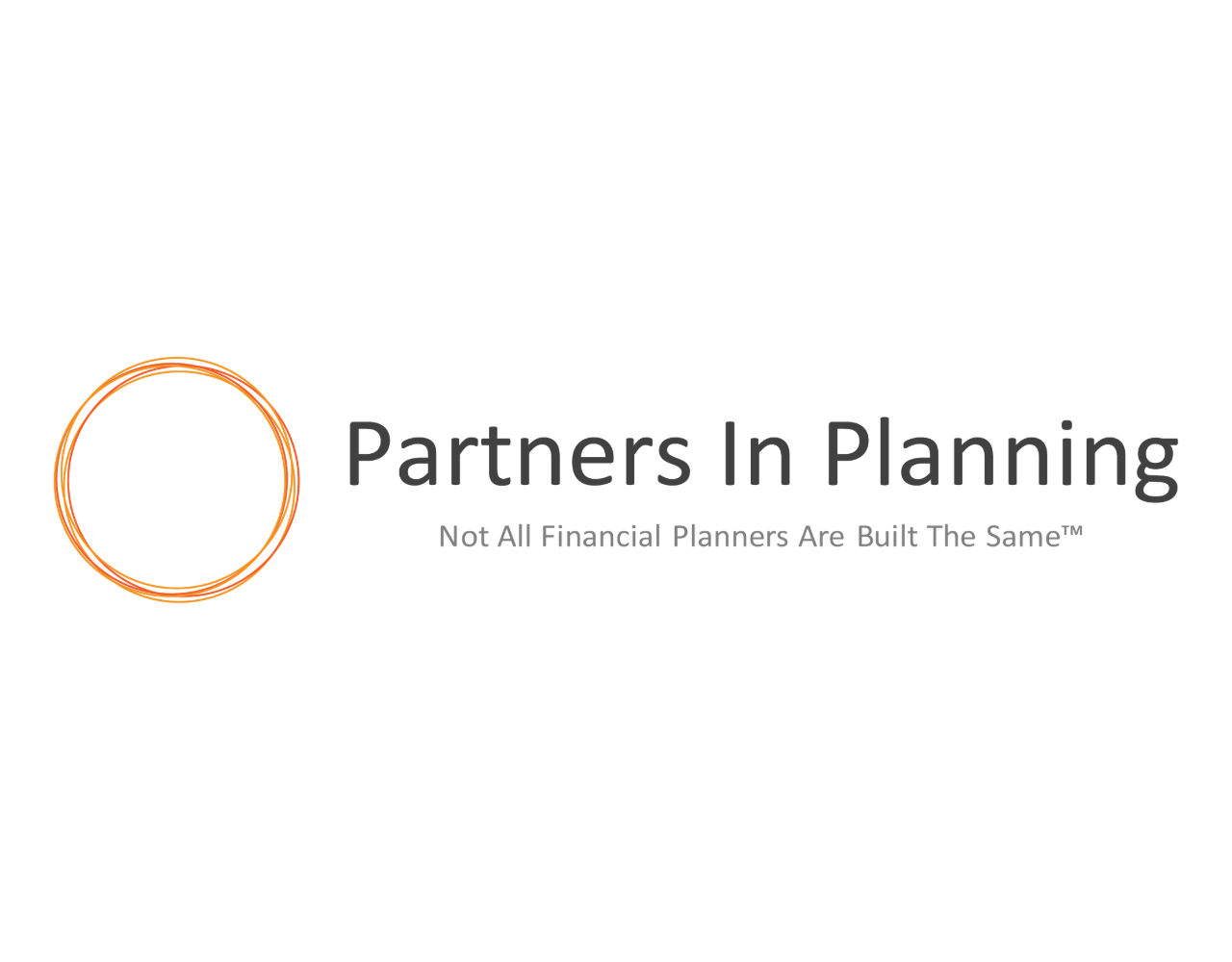Partners In Planning logo featuring an orange circular icon and the text "Partners In Planning" with the tagline "Not All Financial Planners Are Built The Same™" on a light grey background.