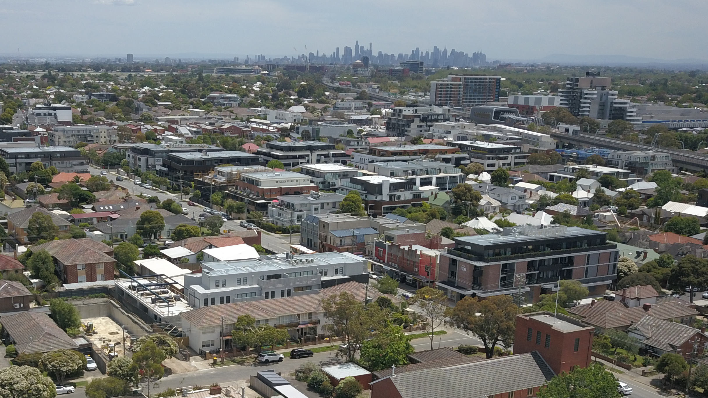 View of Carnegie looking back towards Melbourne