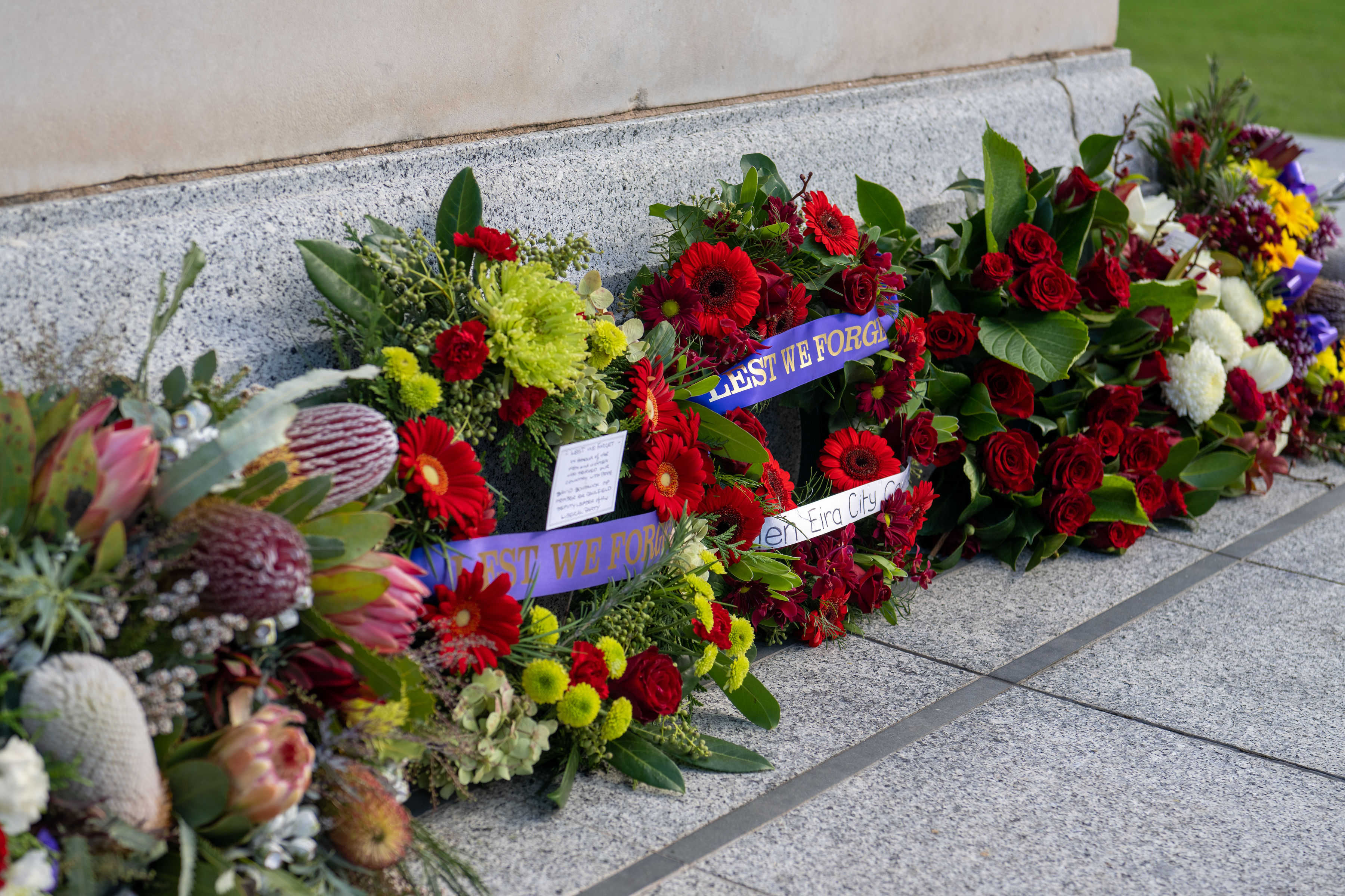 Wreaths laid at the Caulfield Park Cenotaph