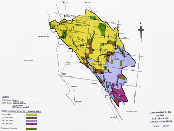 Map courtesy of Melbourne and Metropolitan Board of Works (MMBW), via the Public Record Office of Victoria