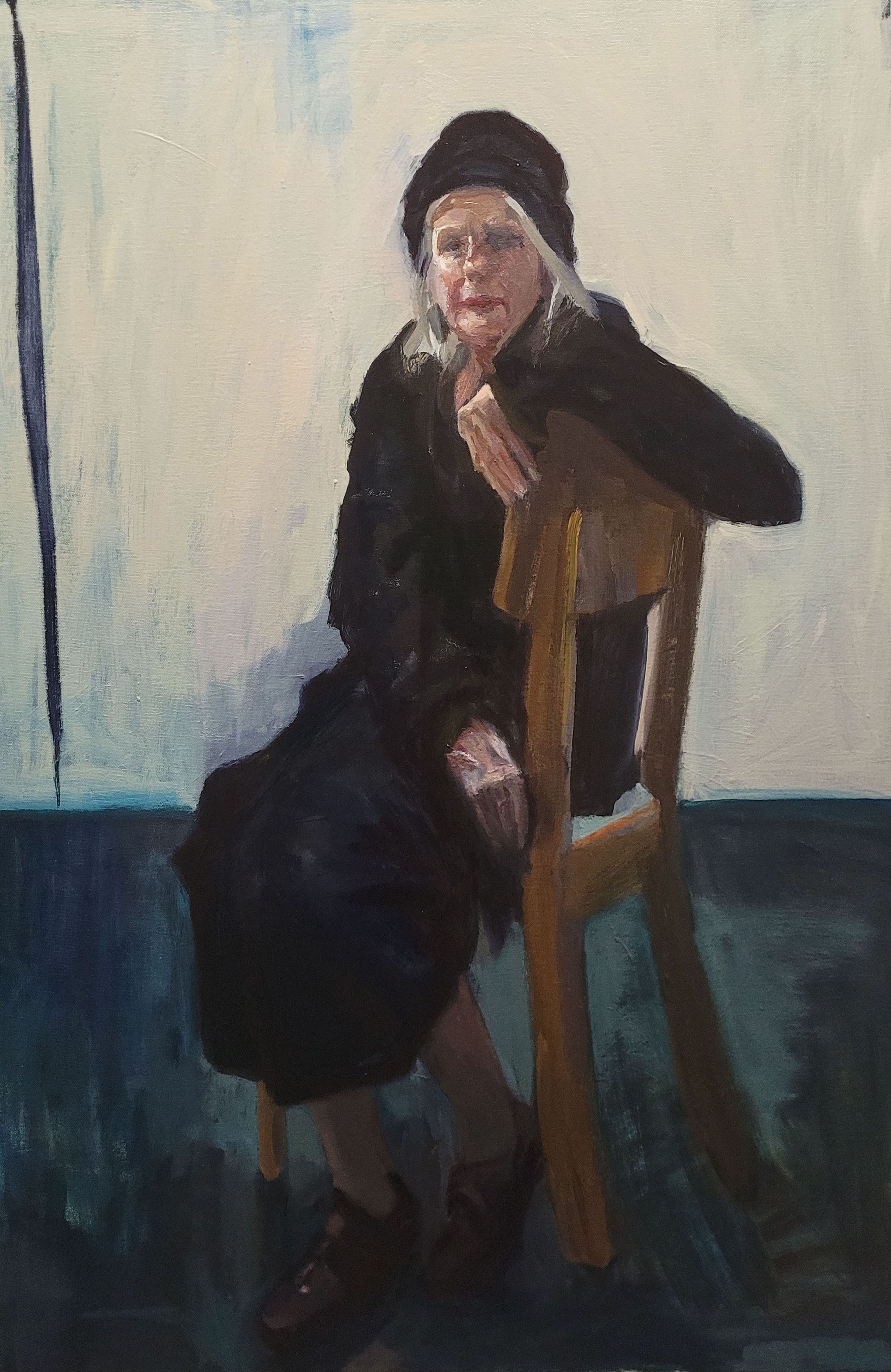 Liz Stute | Storyteller |  Oil on canvas Winner of 2025 A.M.E Bale Art Prize in the medium of oils and/or acrylics