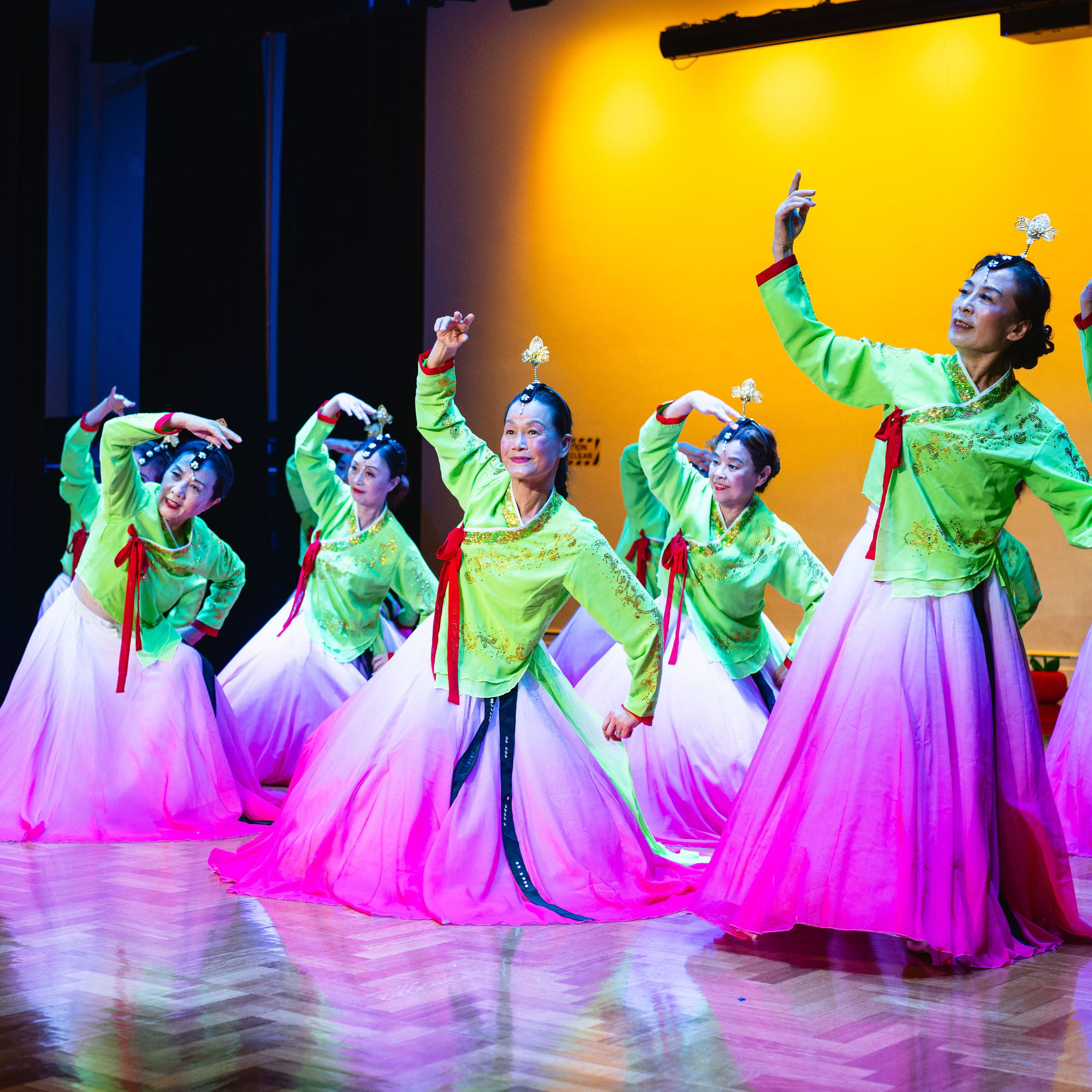 Women performing in traditional dress