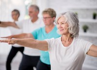 Seniors doing tai chi